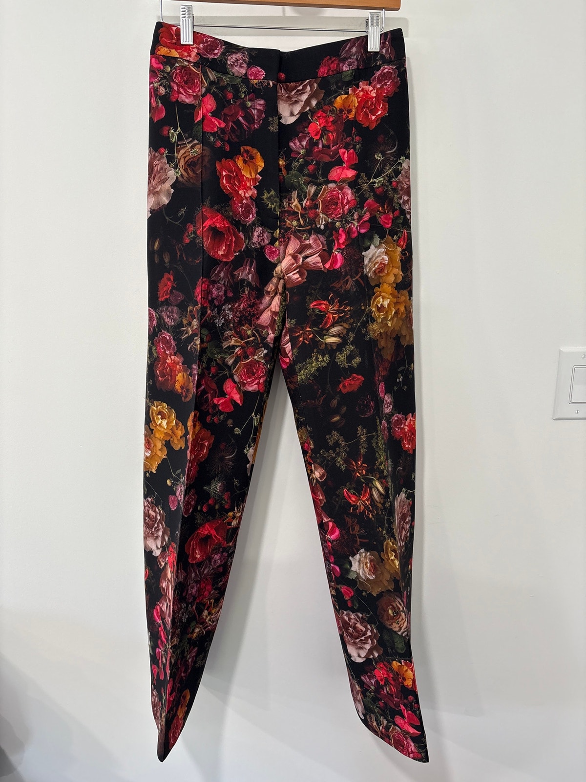 Adam Lippes Floral Wool And Silk Blend Pants - Size 12